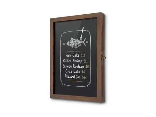 Houten Menuvitrine A3