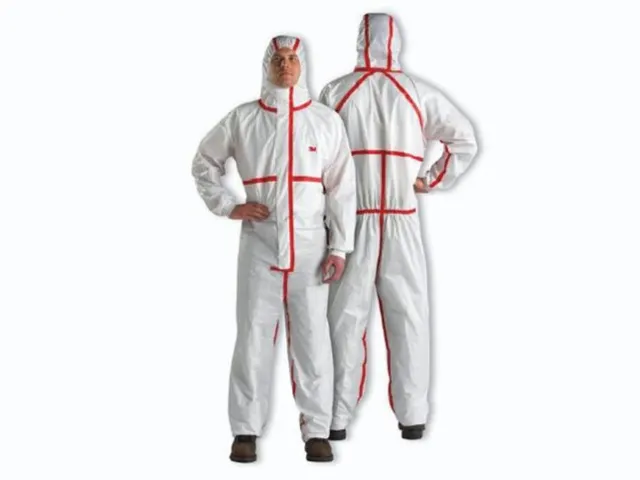 Overall 4565 Wit Rood Maat L