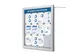 Outdoor mededelingenbord 12x A4 met logopaneel LED verlicht