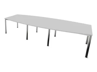 vergadertafel,HxBxD 740x3200x1400mm,vatvormig,MP-lichtgrijs - 1