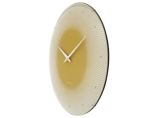 Horloge murale Nextime dia 50cm verre sphérique bleu plastique Deep