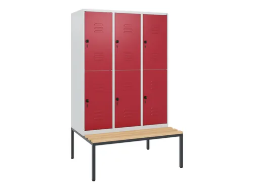 Dubbeldekse dekenkist,HxBxD 1950x1200x815mm,3x2vak.,vak B 400mm