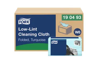 Tork 190493 Low-lint Reinigingsdoek W8 Folded Turquoise - 1
