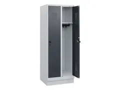 schoollocker,HxBxD 1630x600x500mm,2vak,vak B 300mm,draaigrendel,sokkel