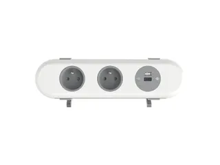 Desktop stekkerdoos Power Polar 2-voudig Penaarde + USB A en C 25W Wit - 2