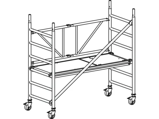 rolsteiger,reik H 2,8m,steiger H 1,8m,1platform(s),m. doorgang