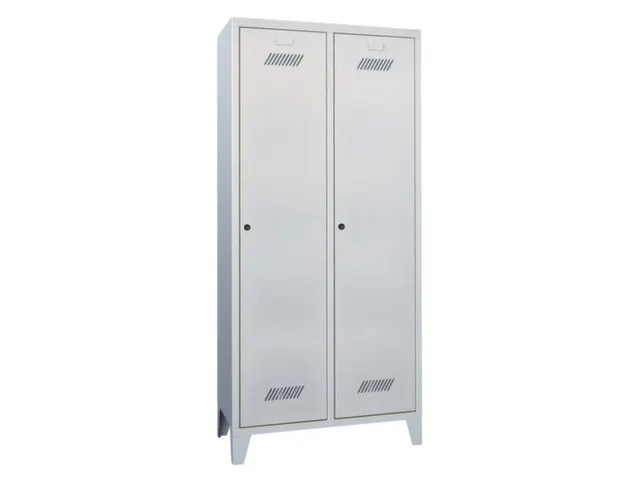 locker,HxBxD 1850x800x500mm,2vak,vak B 400mm,RAL7035,front RAL7016