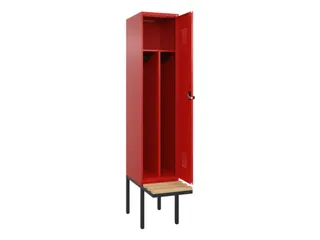 locker met bank,voor scheiding van kleding,HxBxD 2120x400x815mm,1vak - 1