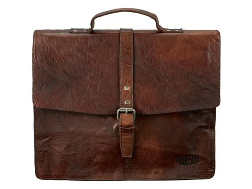 Business tas Pride and Soul JAYDEN. Bruin leer.
