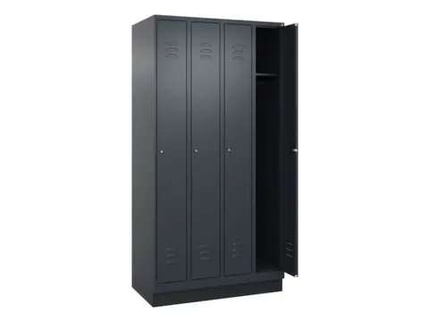 locker,HxBxD 1950x1000x500mm,4vak,vak B 250mm,cil.-slot,sokkel