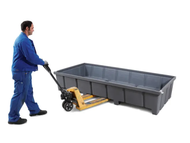 stellingopvangbak,v. palletstelling,v. vak B 2700mm,opvangvol. 1000l