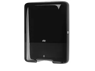Tork 553008 H3 C-vouw en Z-vouw Handdoek Dispenser Elevation Zwart - 1