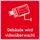 waarschuwingsetiket,Gebouw heeft videbewaking,PVC,rood/wit
