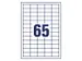 etiket Avery ILK 38x21,2mm 100 vel 65 etiketten per vel wit