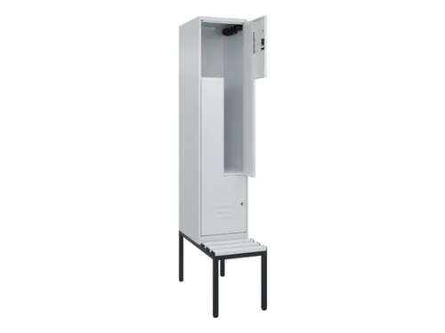 Z-garderobekast,HxBxD 2120x400x815mm,2vak,vak B 400mm,cil.-slot