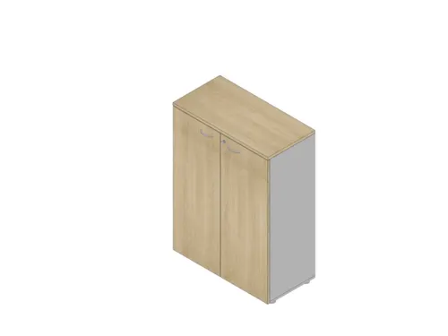 Kantoorkast Romp Aluminium Front Eiken bxdxh 900x450x1232mm