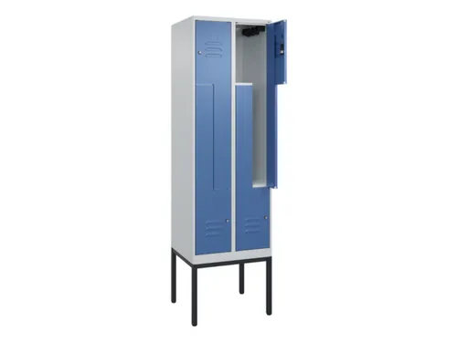Z-garderobekast,HxBxD 2120x600x500mm,vak B 150/300mm,cil.-slot