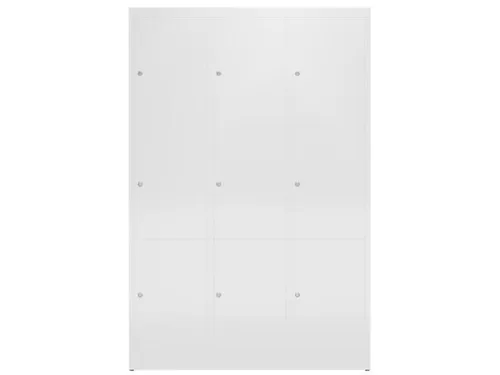 Lockerkast 1800x1185x500mm 3x3 vakken cilinderslot, sokkel, RAL9003