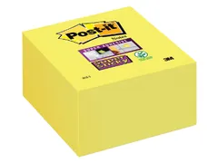 Memoblok 3M Post-it 2028 Super Sticky 76x76mm kubus neon geel