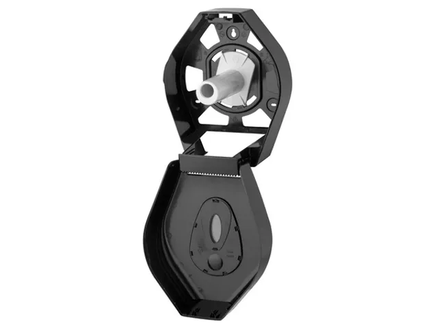 PlastiQline Toiletpapier jumborol dispenser mini kunststof zwart