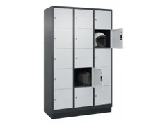 lockerkast,HxBxD 1950x1200x500mm,3x5vakken,vak B 400mm,cil.-slot