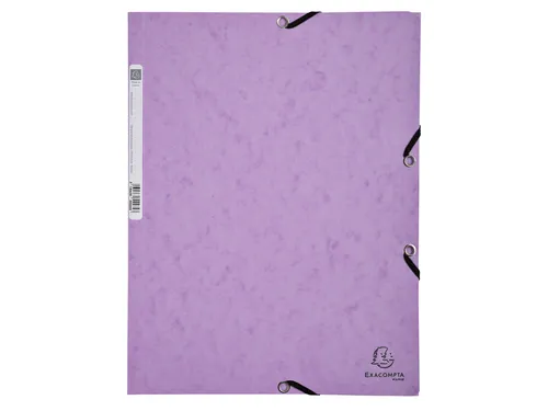 Elastomap Exacompta Aquarel A4 3 kleppen 400gr glanskarton assorti