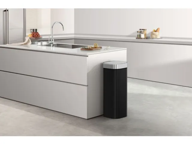Afvalbak Loft Touch Top Bin 40 liter Mat Zwart
