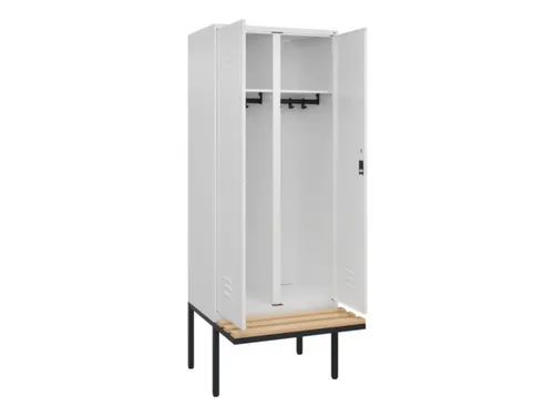locker voor scheiding van kleding,HxBxD 2120x800x815mm,2vak