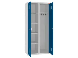 kleding-/wasgoedkast,RAL 7035/RAL 5010,HxBxD 1800x800x500mm,2vak