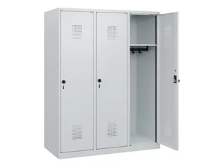 schoollocker,HxBxD 1530x1200x500mm,3vak,vak B 400mm,draaigrendel - 1
