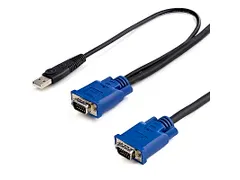 Ultradun USB VGA 2-in-1 KVM-kabel 3 Meter