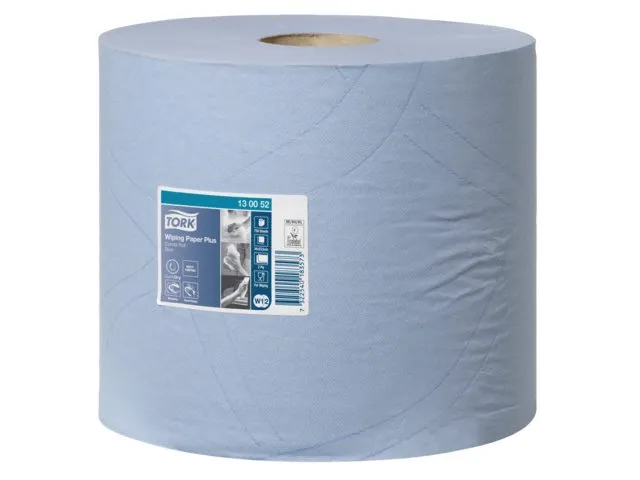 Poetsrol Tork W1 130052 2-laags 26cmx255m 2 Rollen blauw
