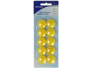 Magneet Westcott geel pak à 10st. Ø 25x11,8mm, 300g - 2
