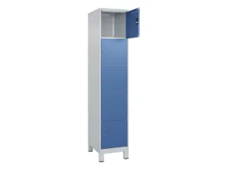 lockerkast,HxBxD 1950x400x500mm,1x5vakken,vak B 400mm,cil.-slot,voeten - 1