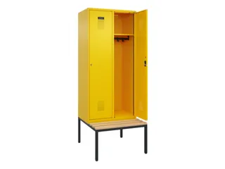 locker met bank,HxBxD 2120x800x815mm,2vak,vak B 400mm,cilinderslot - 1