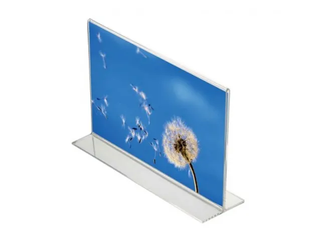 Folderstandaard A4 Acryl Liggend T-standaard Voordeelbundel