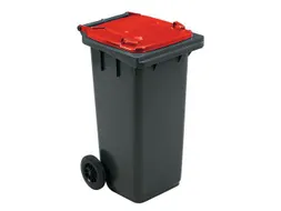 Mini-container 120 Liter Grijs Rood