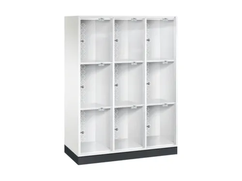 grootvolume-lockersysteem,HxBxD 1750x1220x500mm,3x3vakken,cil.-slot