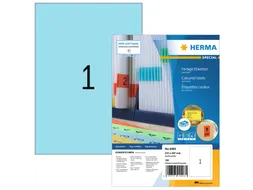 HERMA 4403 Gekleurde etiketten A4 210x297mm Blauw 100 stuks