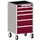 ladekast verrijdbaar 980x525x525mm 5laden RAL7035 front RAL3004