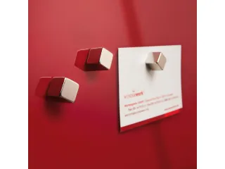 glasmagneetbord Sigel Artverum 48x48x1.5cm rood - 5