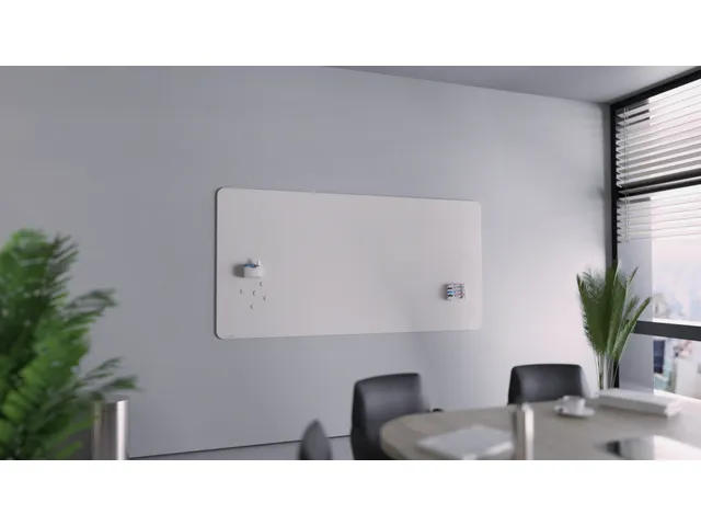 Tableau en verre mat 100x200cm gris chaud coins arrondis