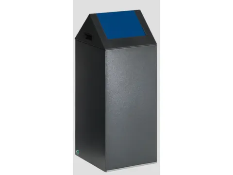 Afvalverzamelaar Zelfblussend 60 Liter 800X320X320Mm Klemring Blauw