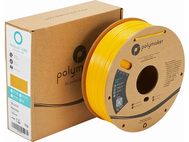 Polymaker PolyLite ABS filament 1,75 mm Geel 1kg