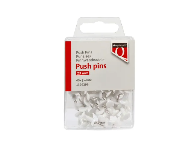 Push pins Quantore 40 stuks wit