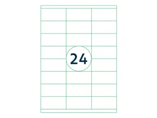 Etiketten Zelfklevend Wit 24 op A4 70x35mm 1000 Vel - 1