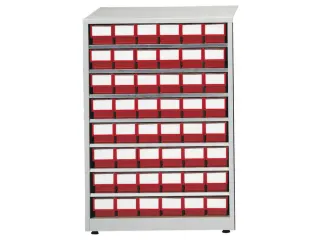 Stellingkast Hxbxd 410X605X870Mm 48Bakken Rood Frame Ral7035 - 1