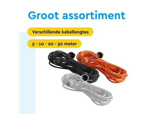 Verlengkabel BRASQ 30m oranje