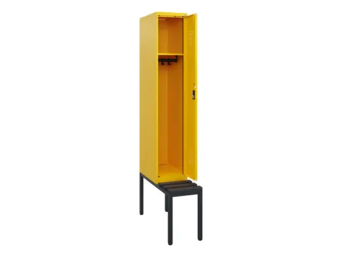 locker met bank,HxBxD 1950x300x815mm,1vak,vak B 300mm,cilinderslot
