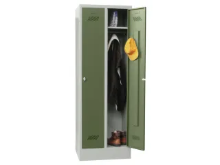 locker,HxBxD 1850x600x500mm,2vak,vak B 300mm,RAL7035,front RAL6011 - 2